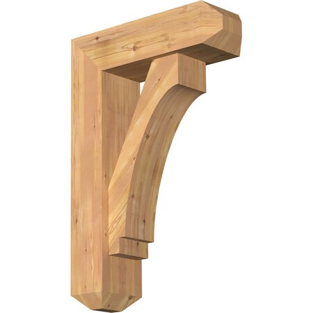 Ekena Millwork Imperial Craftsman Smooth Bracket w/ Offset Brace, Western Red Cedar, 7 1/2"W x 24"D x 36"H BKT0806X24X36IMP04SWR